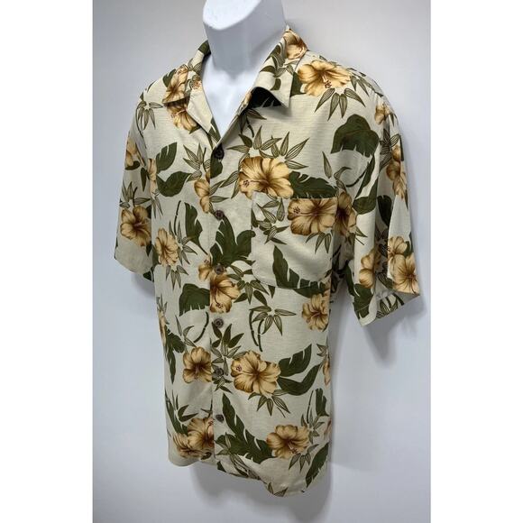 Mens La Cabana Multicolor Aloha Hawaiian Island Rayon SS Casual Shirt sz M - Picture 3 of 6